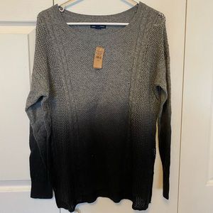 American Eagle Ombré Grey/Black Sweater -has tags!